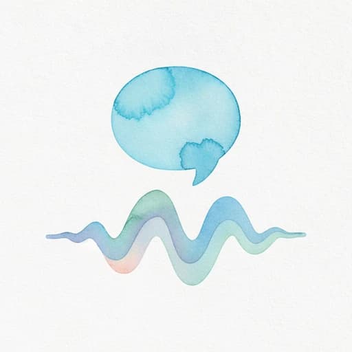 Watercolor conversation between an author and an audio timeline