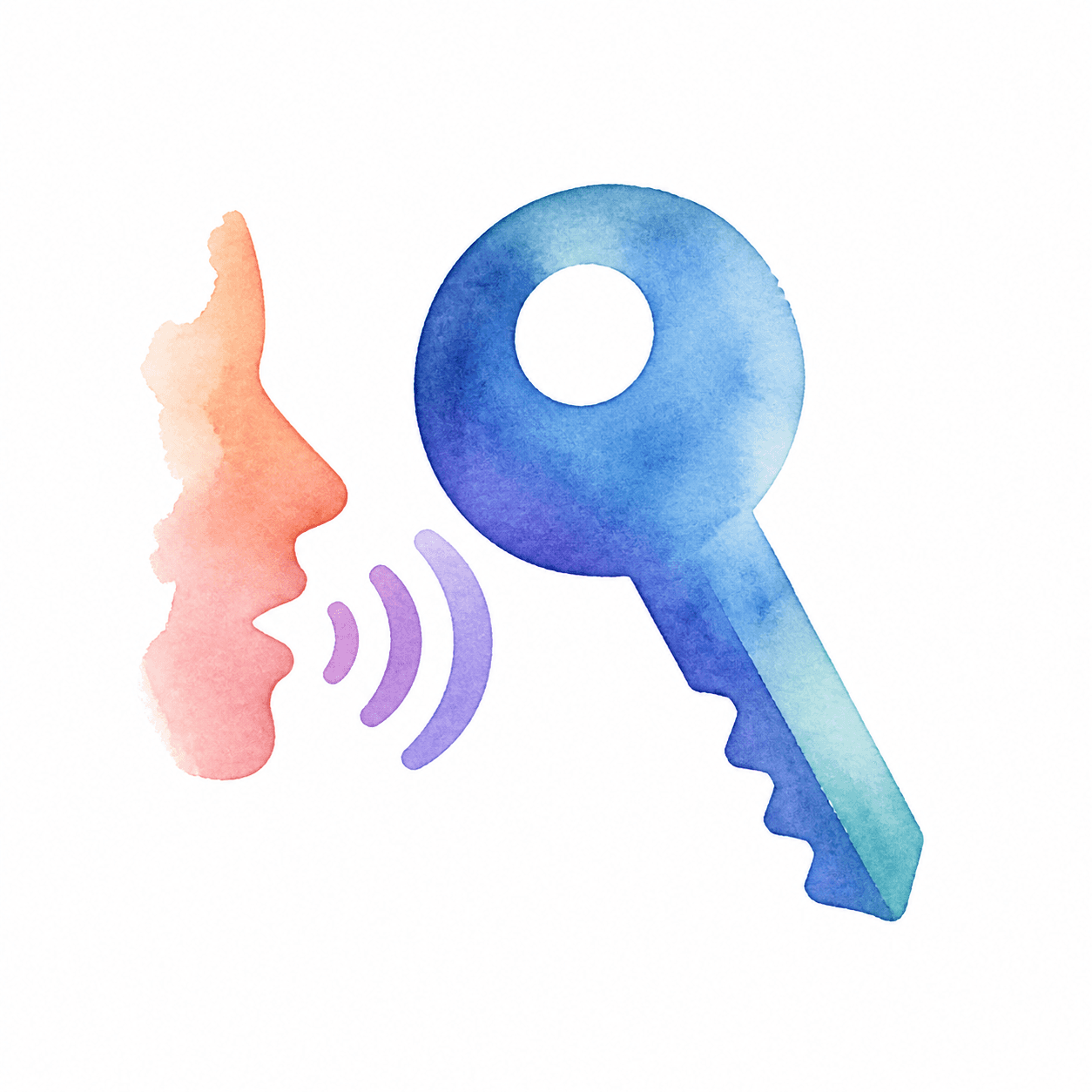 Generated watercolor icon representing audiobook pronunciation control