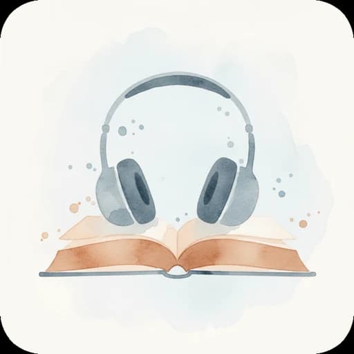 Watercolor headphones resting on an open book