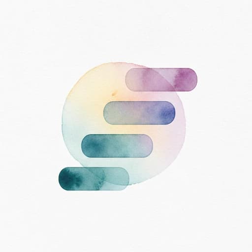 Watercolor icon of an audio level meter
