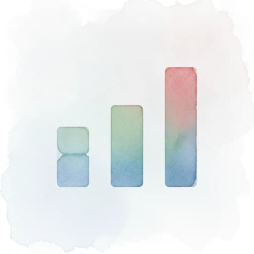 Watercolor illustration of audio level meter bars