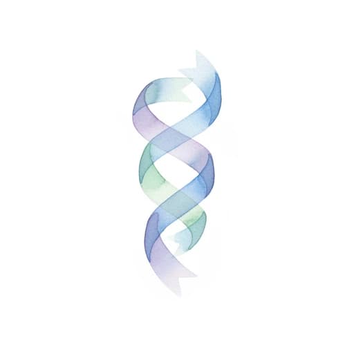Watercolor ribbon spiraling in one continuous unbroken strand